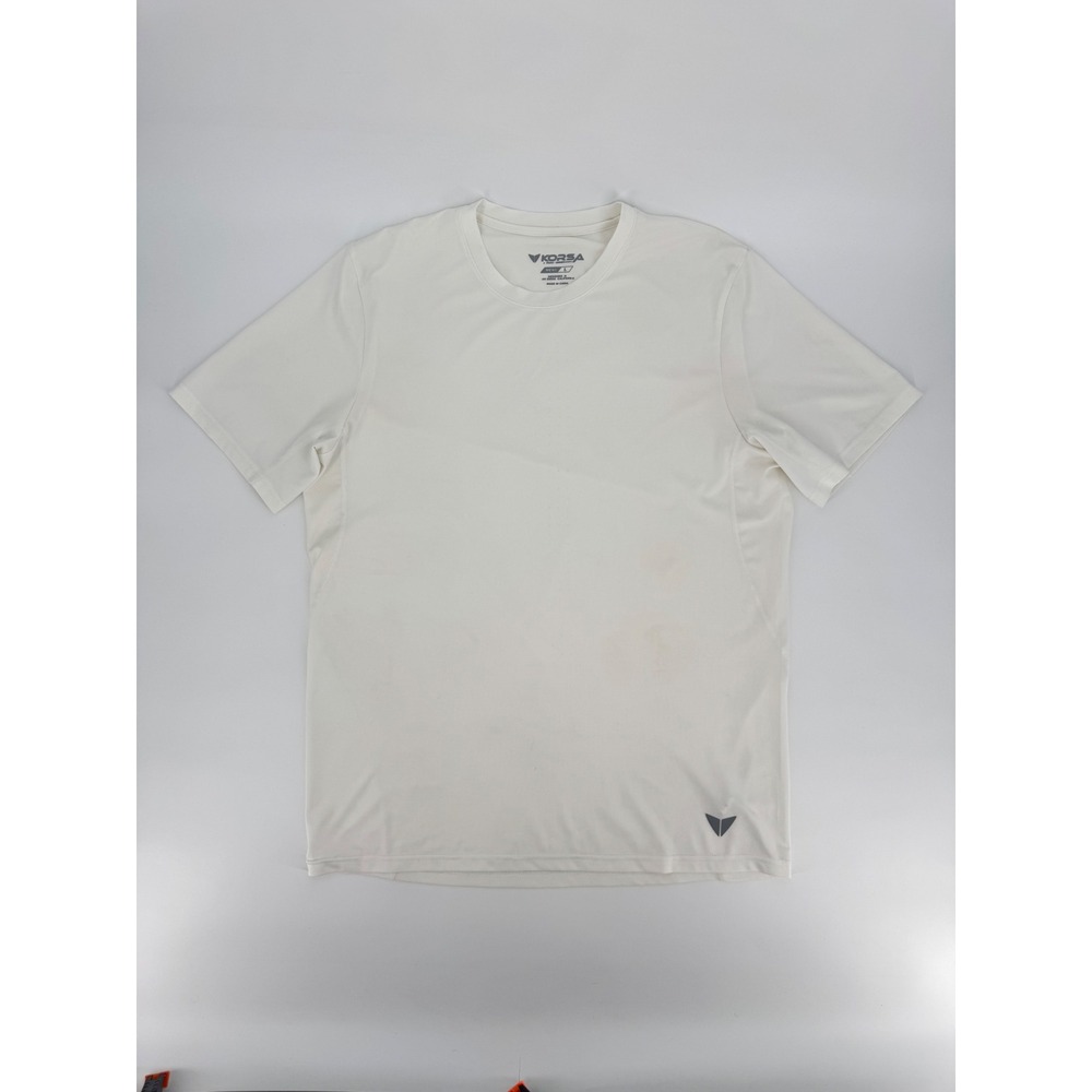 Korsa Road Runner Sports Mens Large White Performance Running Training T-Shirt